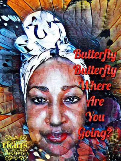 12. "Gullah Me: Butterfly," by Verneda Lights. (2017). Digital photography, photomontage, with superimposed text. 10.6 x 14 in.